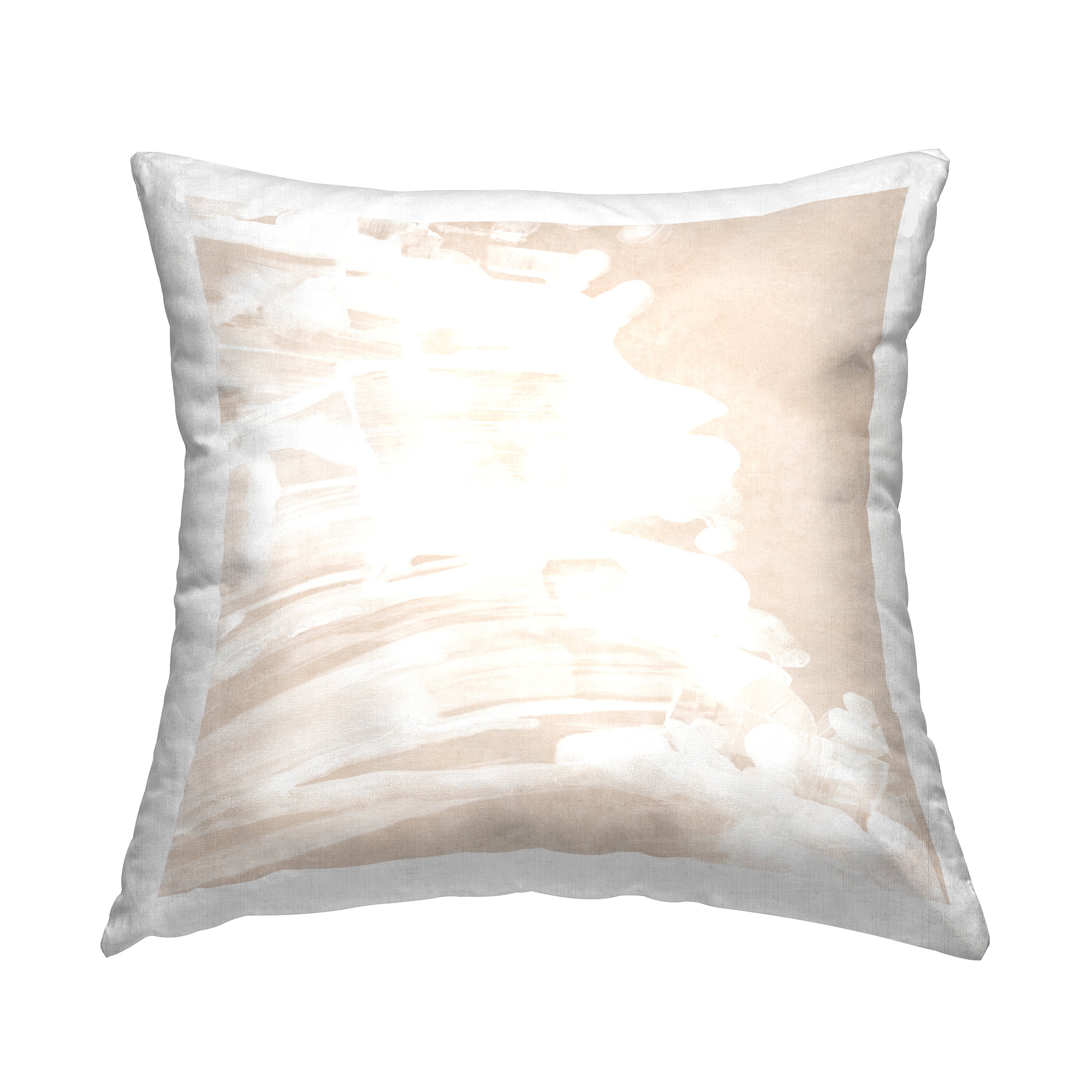 Stupell Industries Subtle Beige Fluidity Decorative Printed Throw Pillow, 18 x 18