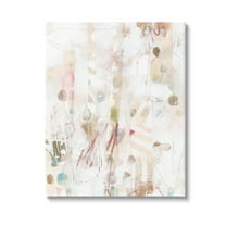 Stupell Industries Subtle Beige Pattern Abstract Painting Gallery Wrapped Canvas Art Print Wall Art, 16 x 20