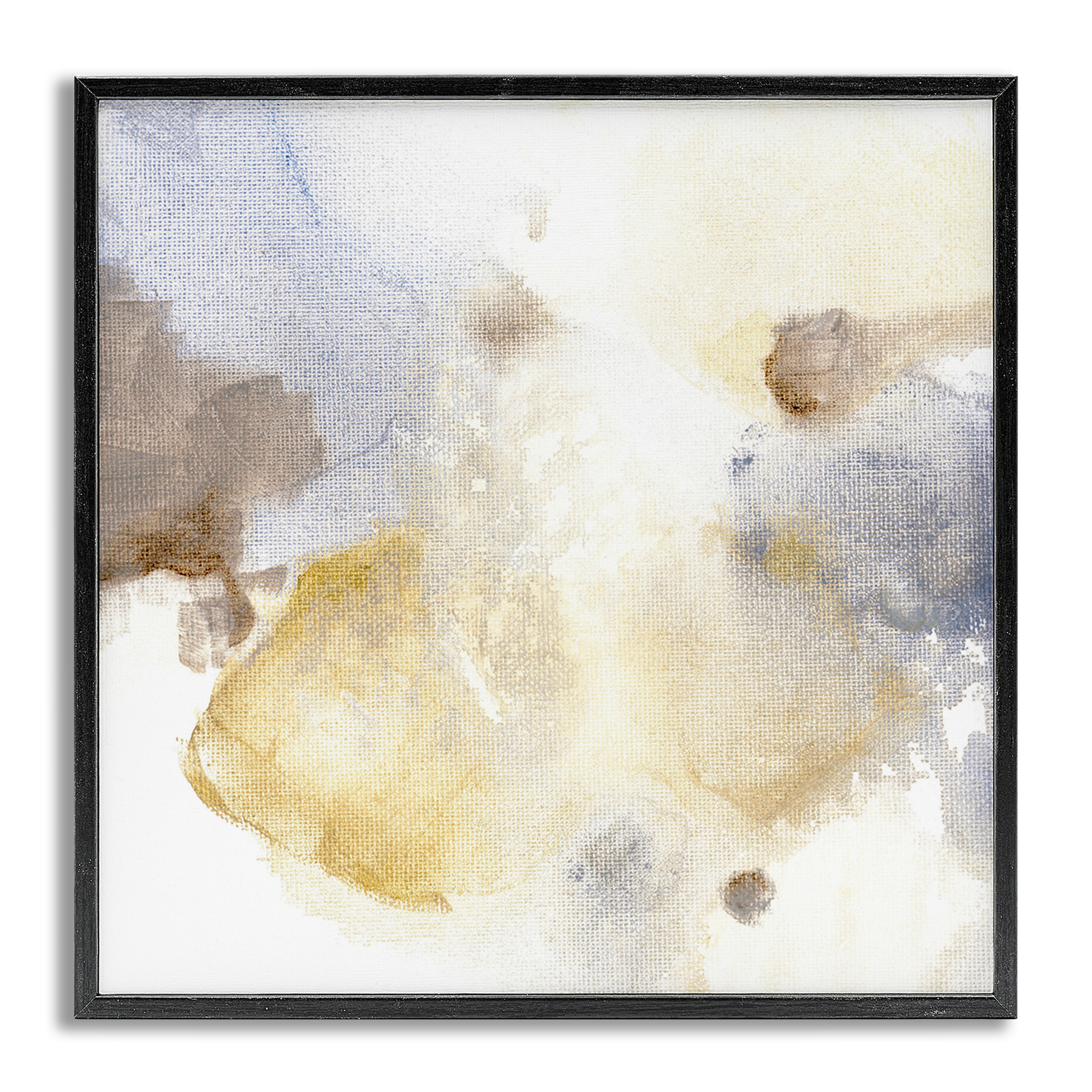 Stupell Industries Subtle Cloudy Abstract Abstract Painting Gray Framed Art Print Wall Art, 17 x 17