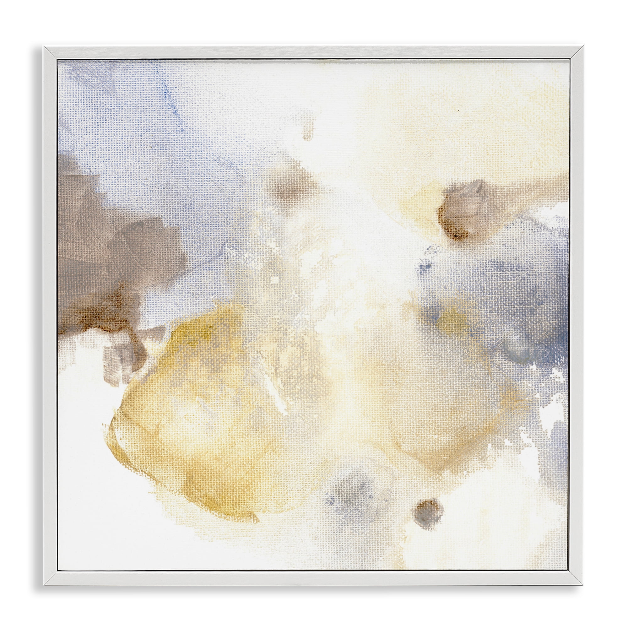 Stupell Industries Subtle Cloudy Abstract Abstract Painting White Framed Art Print Wall Art, 17 x 17