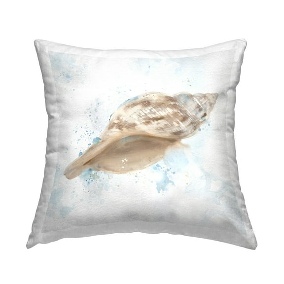 Stupell Industries Subtle Conch Sea Life Decorative Printed Throw Pillow, 18 x 18