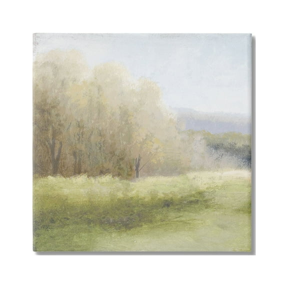 Stupell Industries Subtle Country Landscape Landscape Painting Gallery Wrapped Canvas Art Print Wall Art, 17 x 17