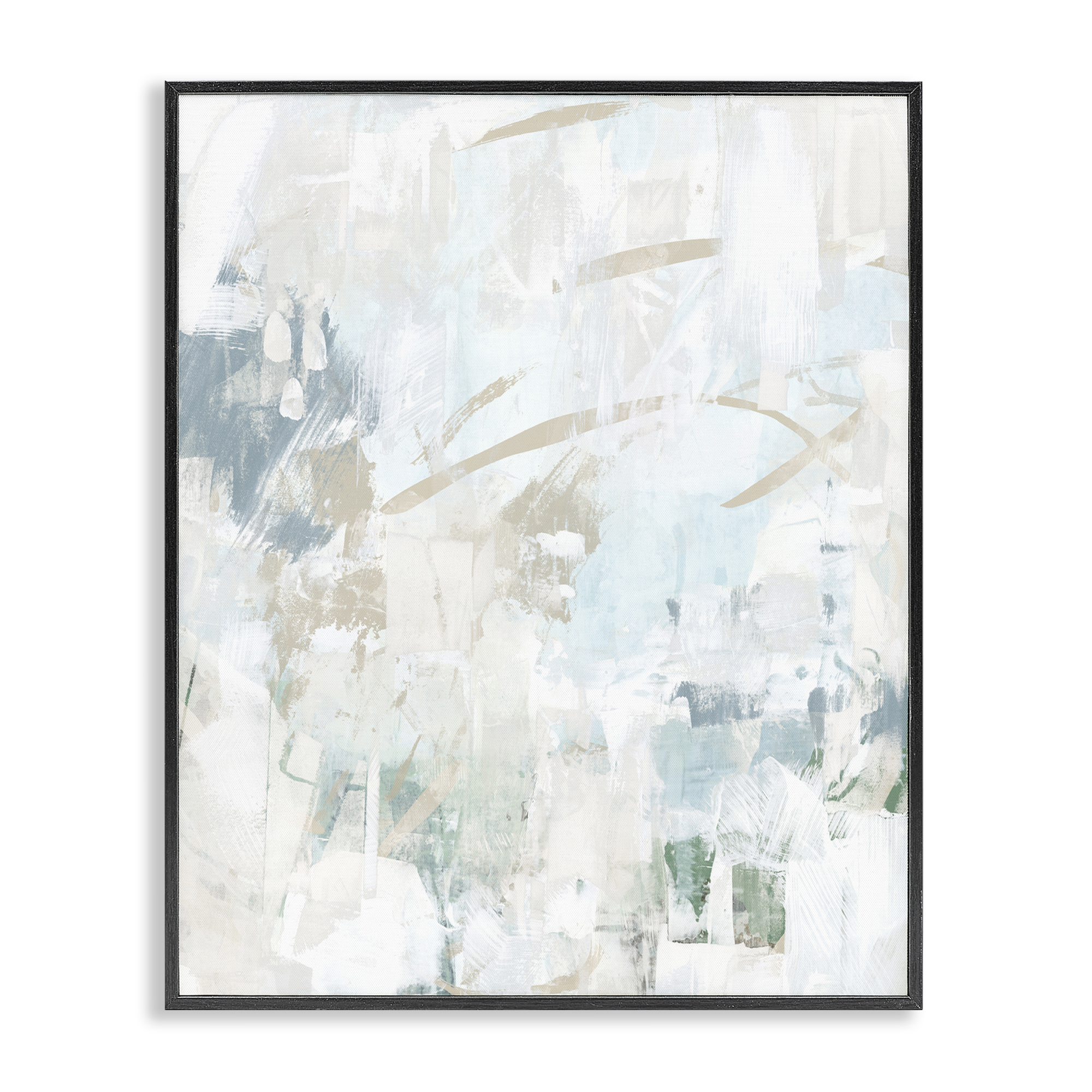 Stupell Industries Subtle Faded Abstraction Abstract Painting Black Framed Art Print Wall Art, 24 x 30
