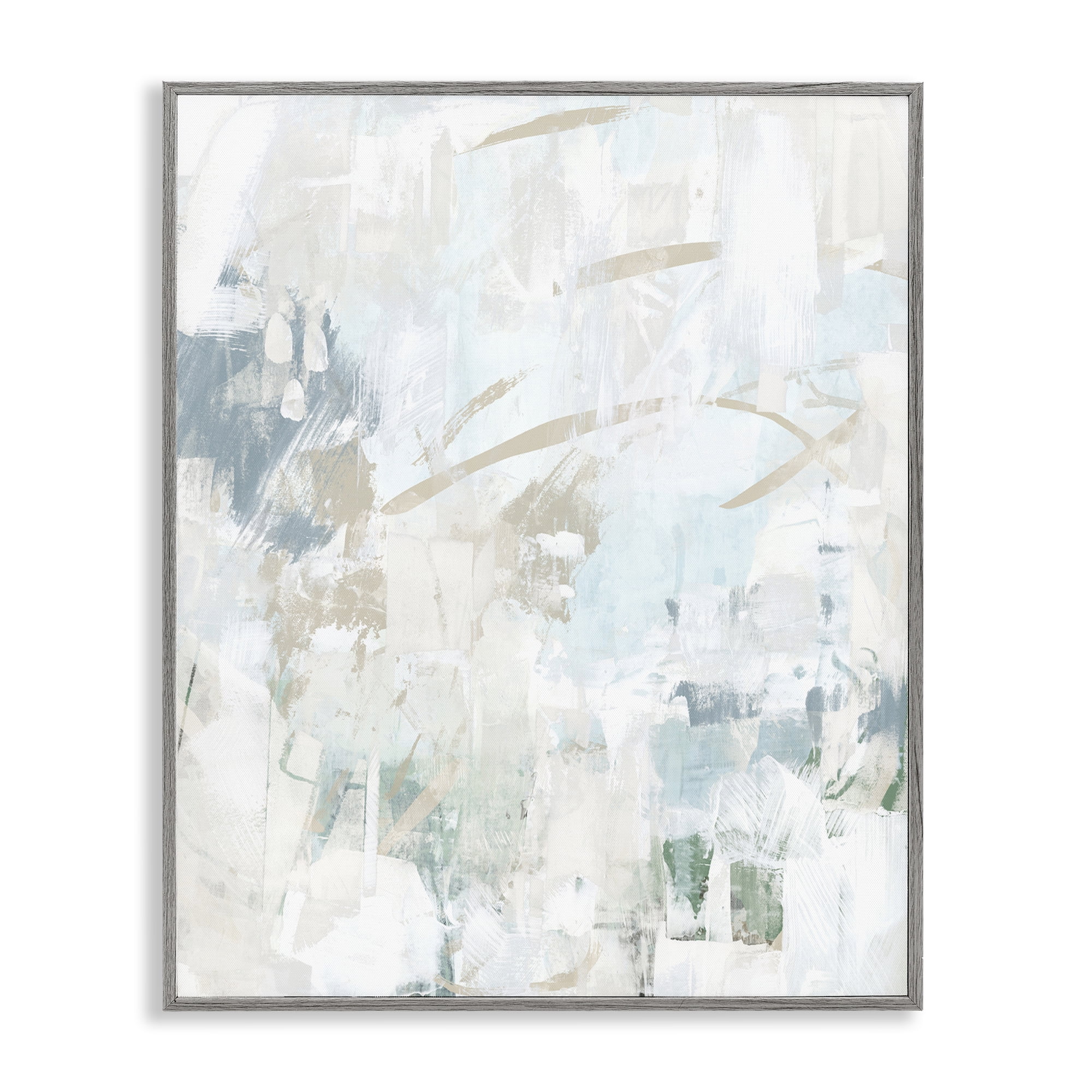 Stupell Industries Subtle Faded Abstraction Abstract Painting Gray Framed Art Print Wall Art, 24 x 30