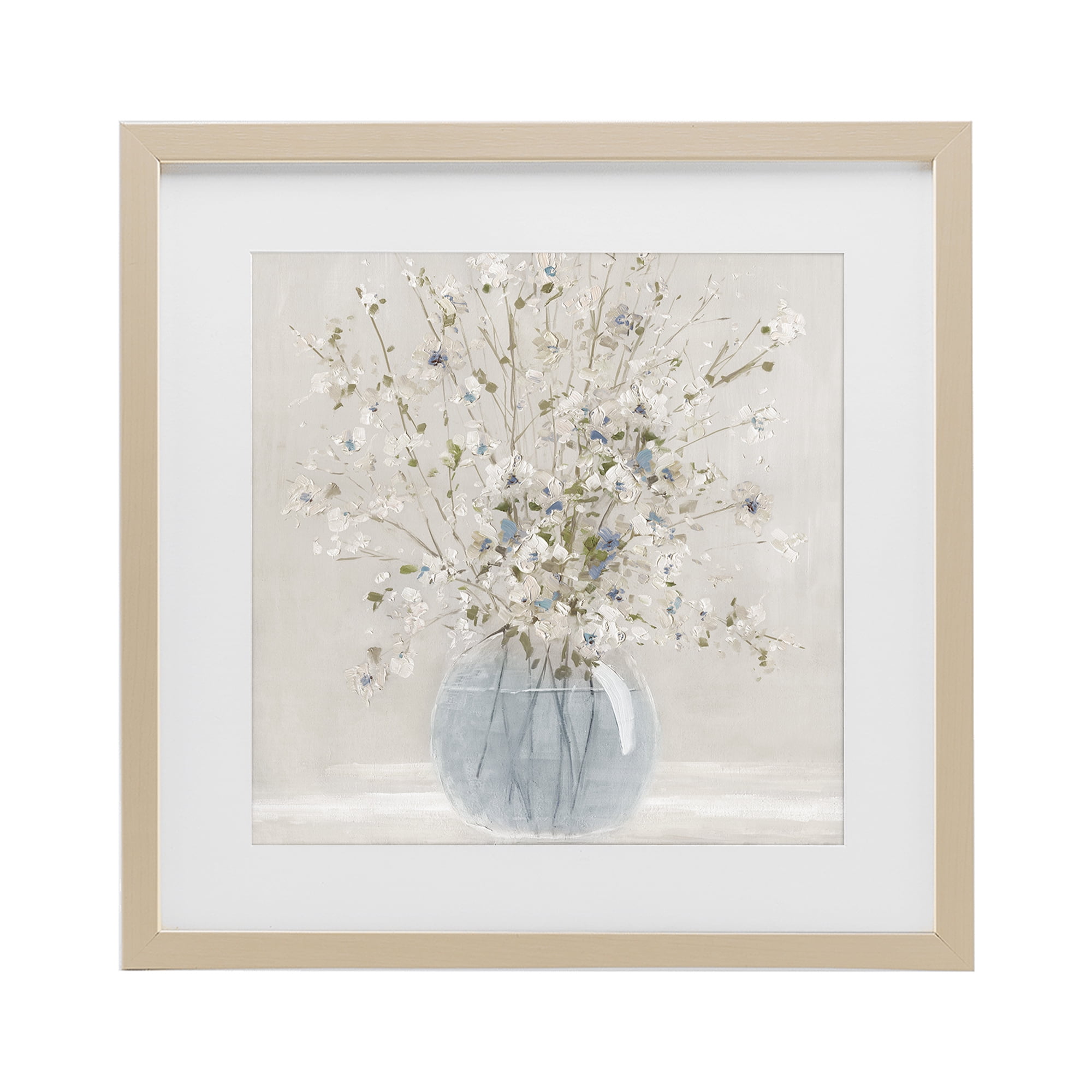 Stupell Industries Subtle Glass Vase Bouquet Birch Framed Print Under Glass, design by Carol Robinson