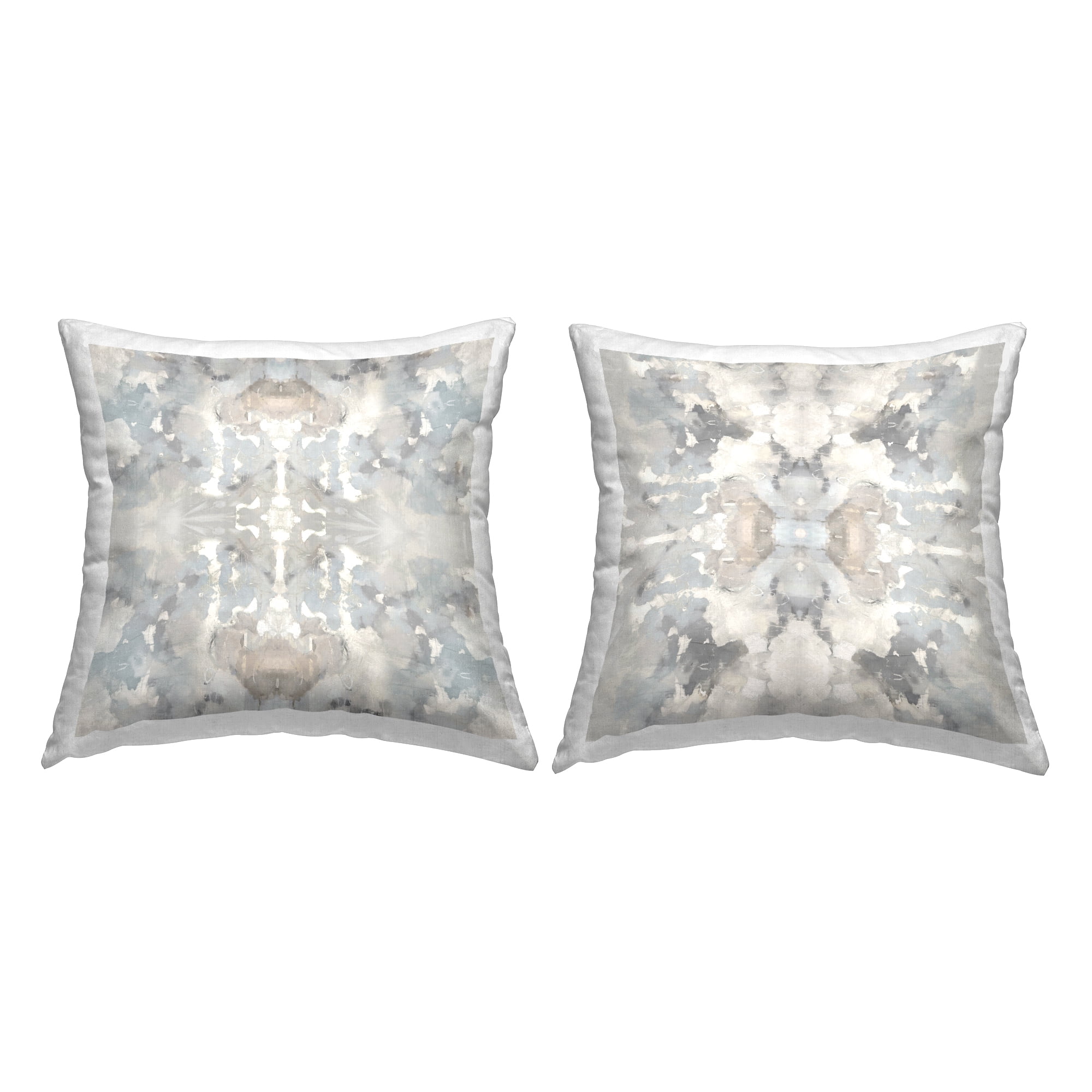 Stupell Industries Subtle Grey Boho Pattern Printed Throw Pillow Design by Ellie Roberts (Set of 2)