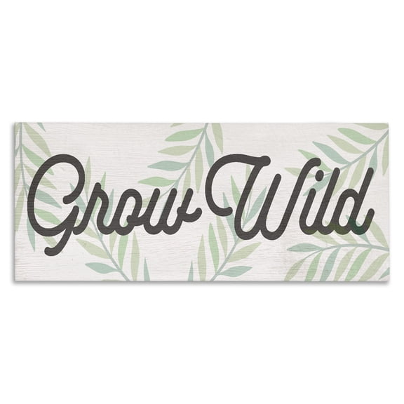 Stupell Industries Subtle Grow Wild Canvas Wall Art design by Lil' Rue, 10 x 24