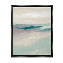 Stupell Industries Subtle Horizon Abstract Abstract Painting Black Floater Framed Canvas Art Print Wall Art, 17 x 21