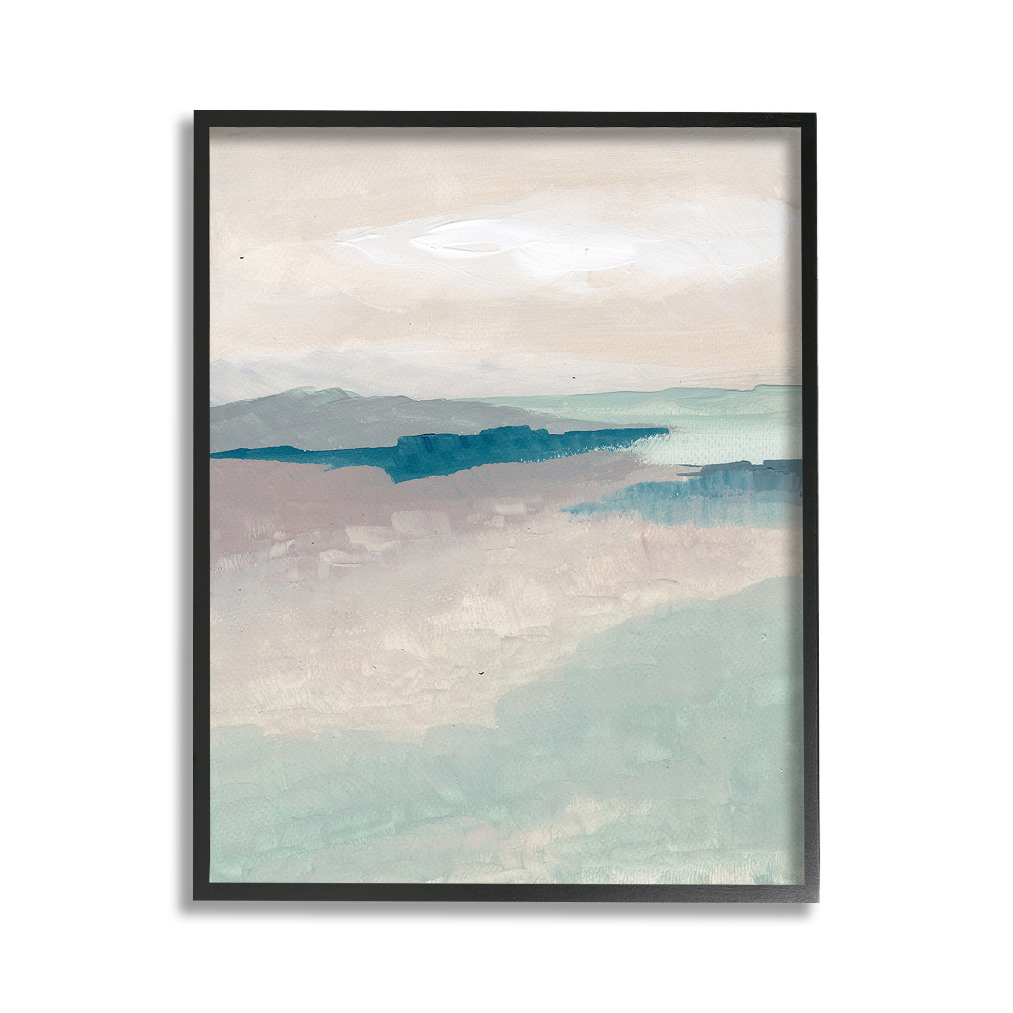 Stupell Industries Subtle Horizon Abstract Abstract Painting Black