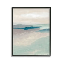 Stupell Industries Subtle Horizon Abstract Abstract Painting Black Framed Art Print Wall Art, 11 x 14