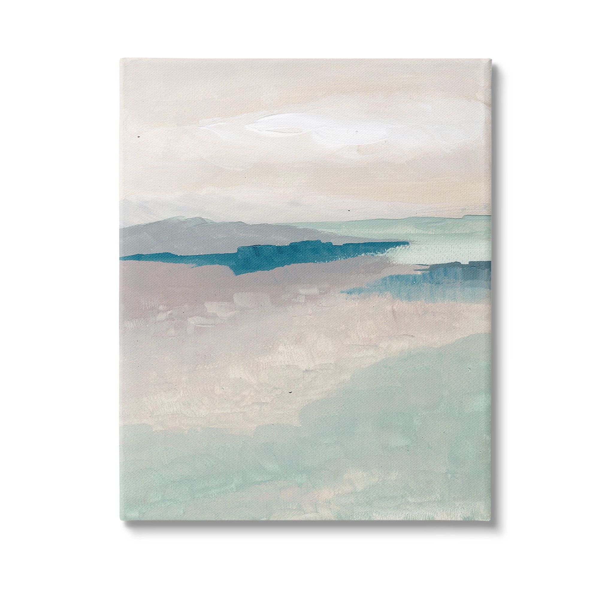 Stupell Industries Subtle Horizon Abstract Abstract Painting Gallery Wrapped Canvas Art Print Wall Art, 16 x 20