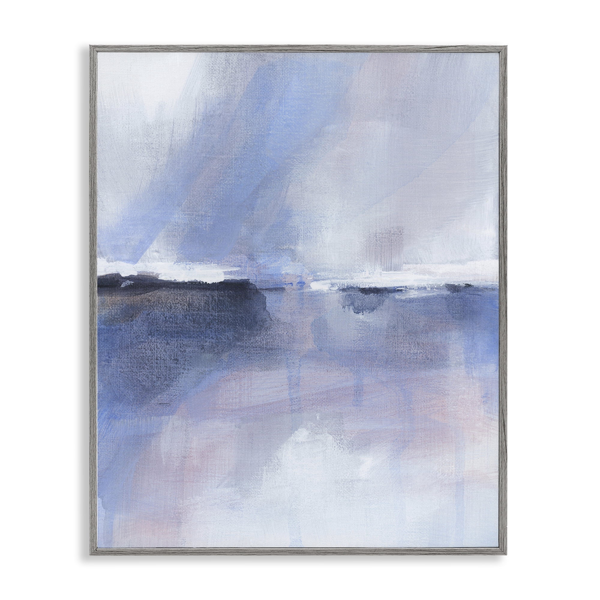 Stupell Industries Subtle Landscape Abstraction Abstract Painting Gray Framed Art Print Wall Art, 11 x 14