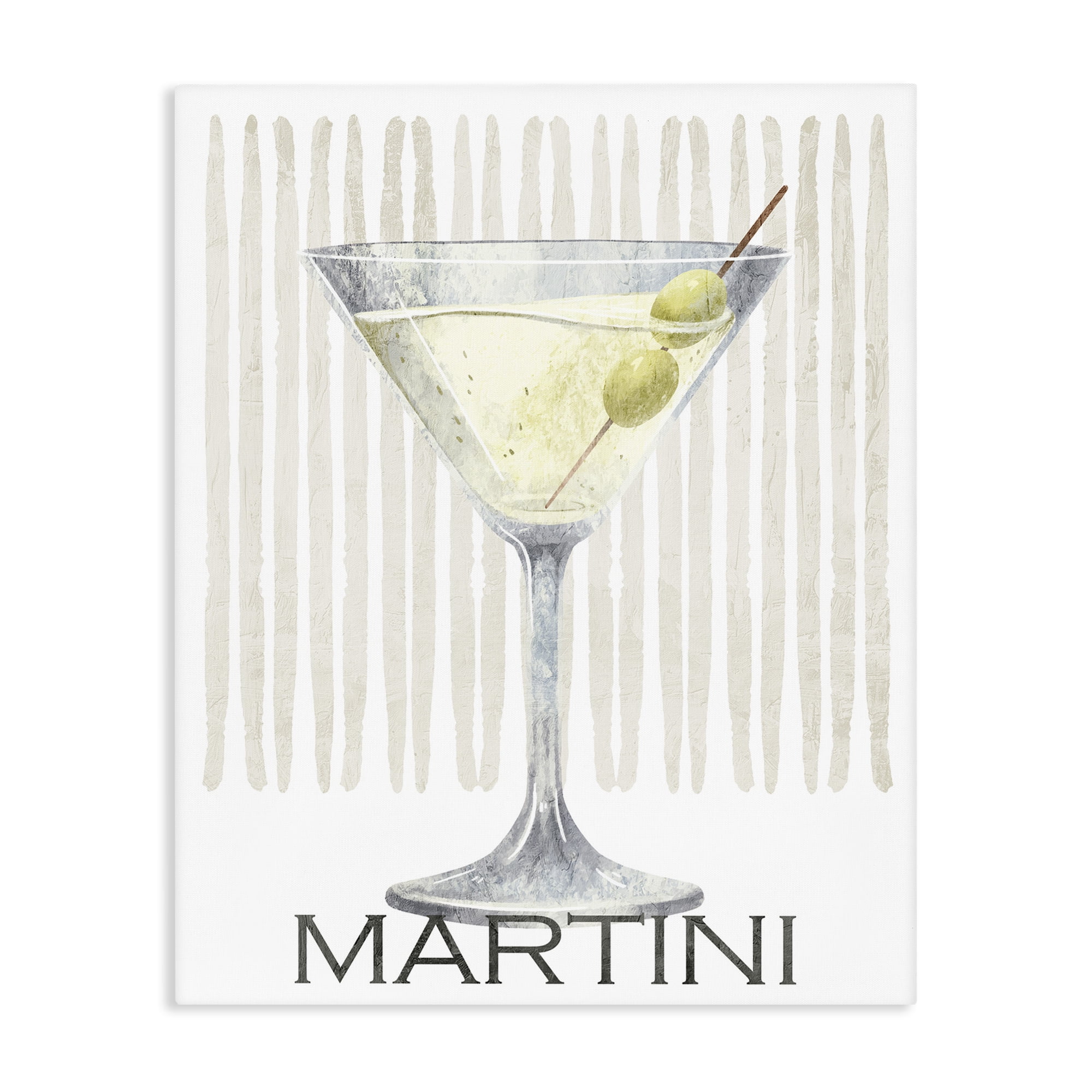 Stupell Industries Subtle Martini Drink Canvas Wall Art, design by Kim Allen