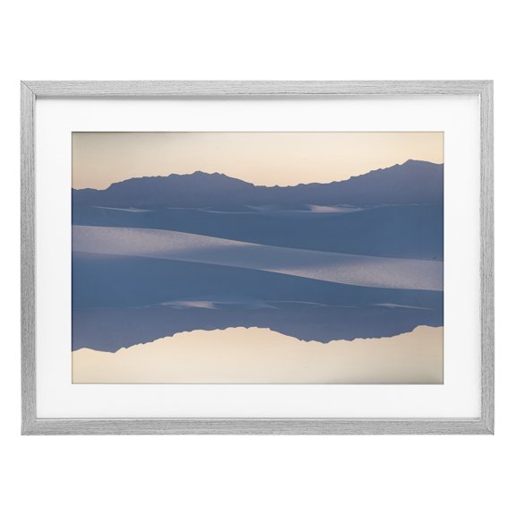 Stupell Industries Subtle Mountain Silhouette Reflection Gray Framed Print Under Glass design by Robin Vandenabeele, 17 x 23