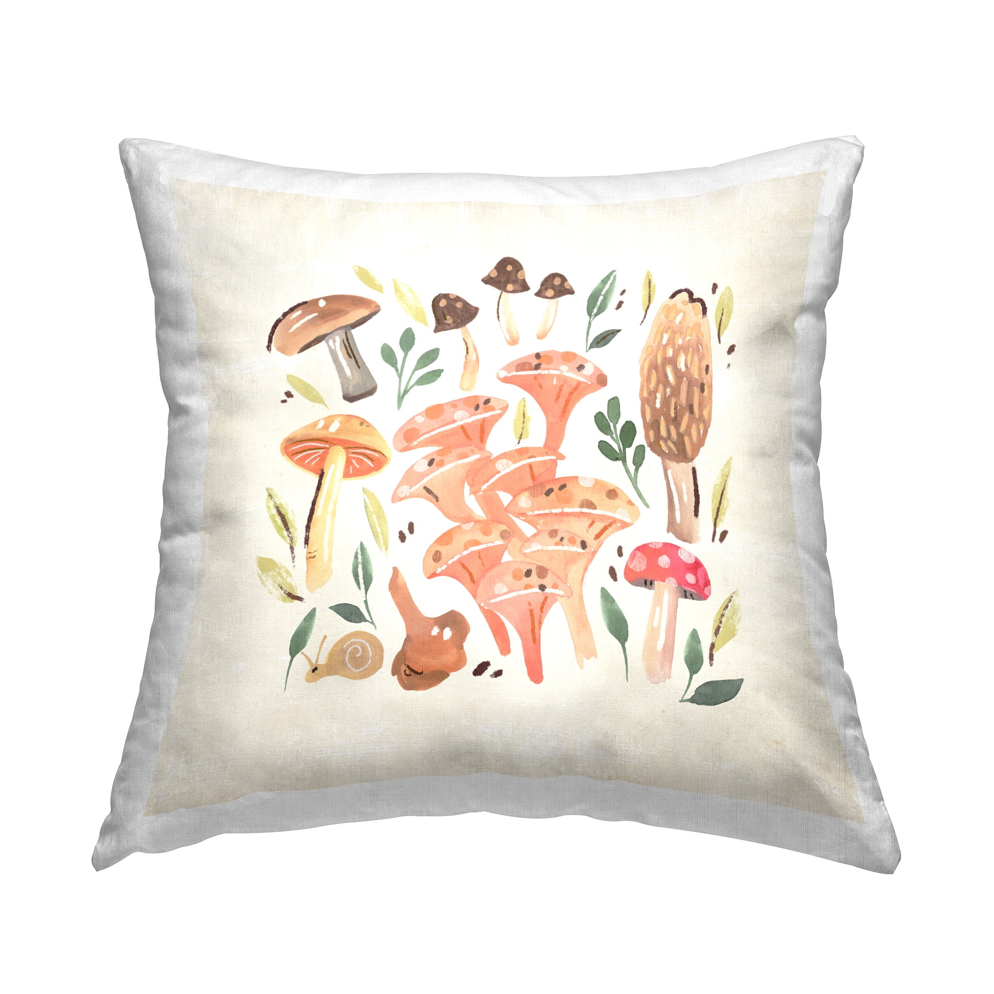 Stupell Industries Subtle Mushroom Pattern Decorative Printed Throw Pillow Design by Annie Warren&nbsp;