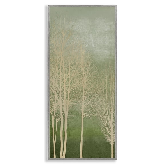 Stupell Industries Mid-Century Subtle Ombre & Tree Gray Framed Giclee Art, 13 x 30, by Kate Bennett