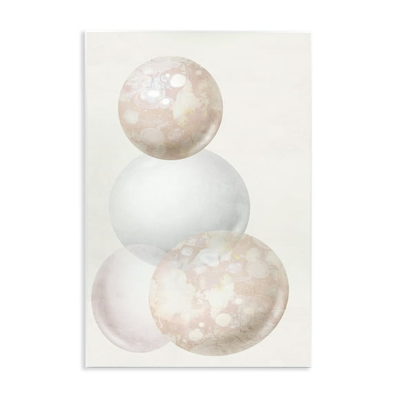 Stupell Industries Subtle Orbs Shapes Abstract Painting Unframed Art Print Wall Art, 10 x 15