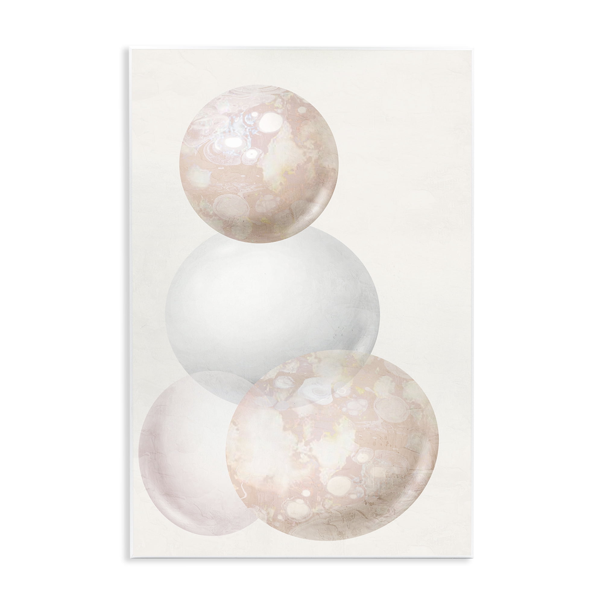 Stupell Industries Subtle Orbs Shapes Abstract Painting Unframed Art Print Wall Art, 13 x 19