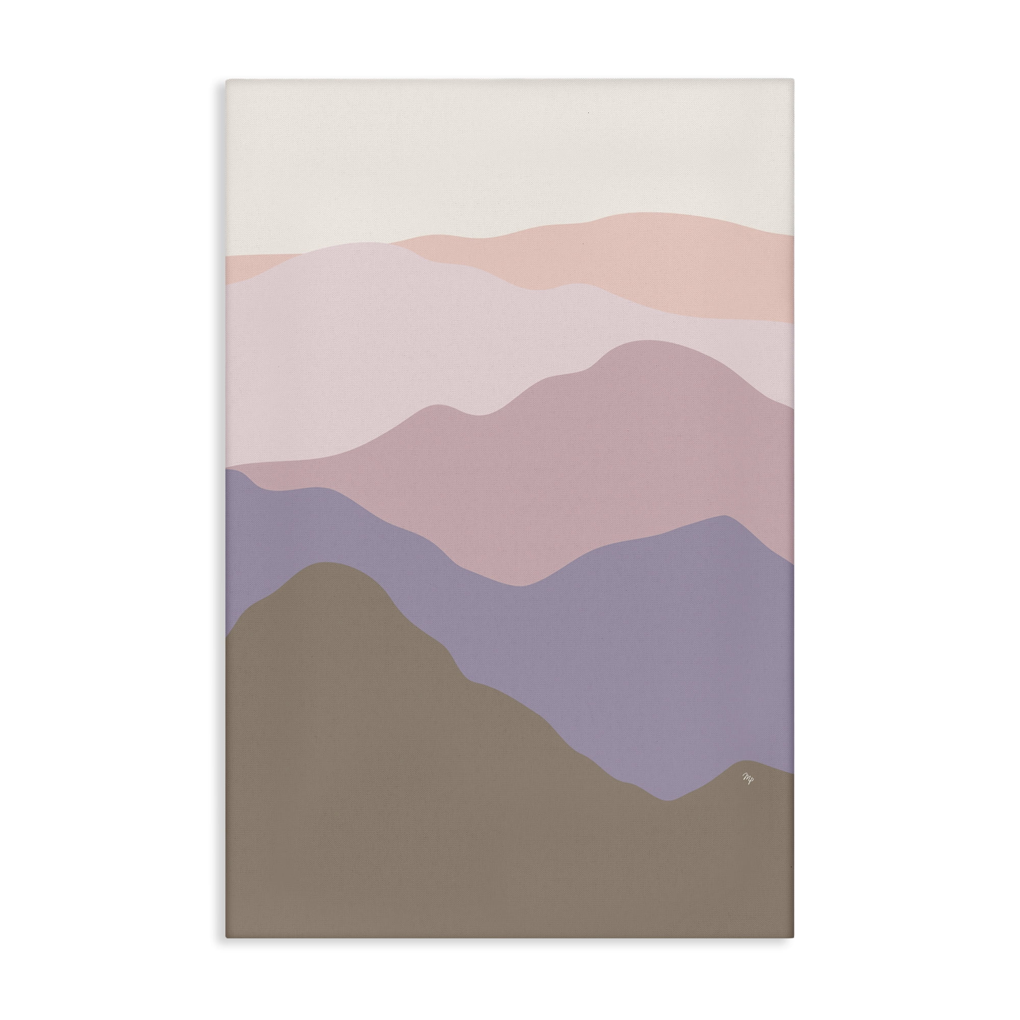 Stupell Industries Subtle Pastel Hills Landscape Painting Gallery Wrapped Canvas Art Print Wall Art, 30 x 45