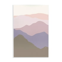 Stupell Industries Subtle Pastel Hills Landscape Painting Unframed Art Print Wall Art, 10 x 15