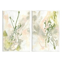 Stupell Industries Subtle Pastel Splatter Abstract Painting Unframed Art Print Wall Art, 10 x 15, Set of 2