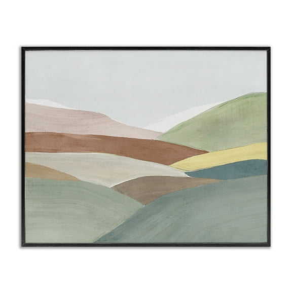 Stupell Industries Subtle Rolling Hills Black Framed Giclee Art design by Ian C., 11 x 14
