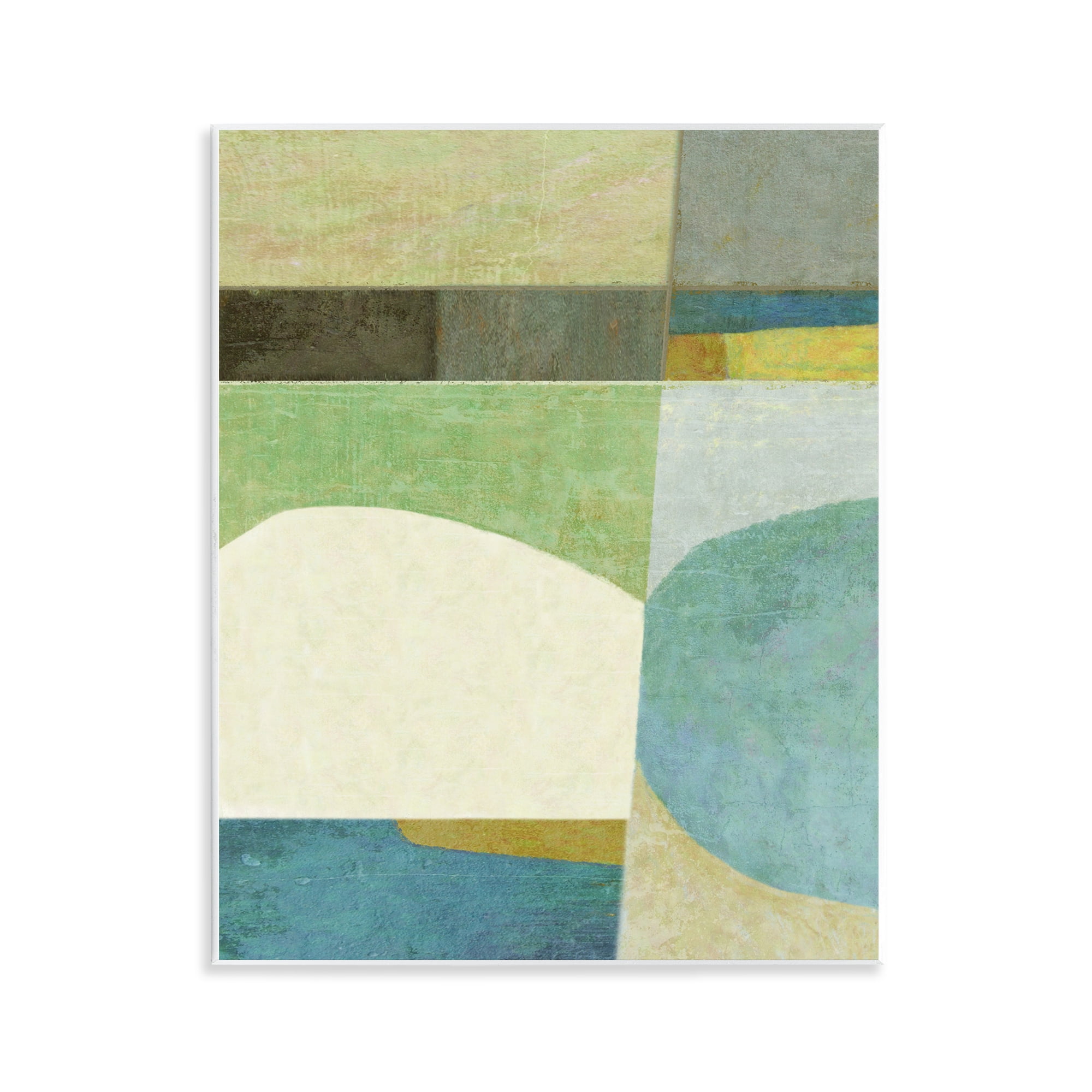 Stupell Industries Subtle Shapes Collage Abstract Painting Unframed Art Print Wall Art, 11 x 14