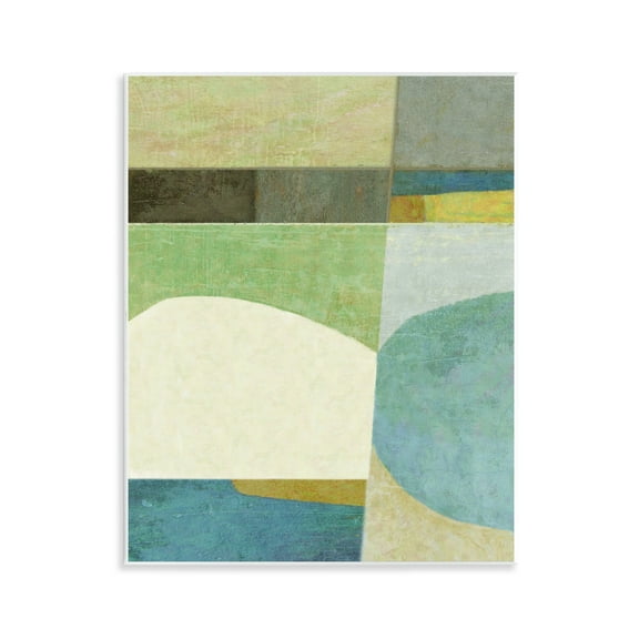 Stupell Industries Subtle Shapes Collage Abstract Painting Unframed Art Print Wall Art, 11 x 14