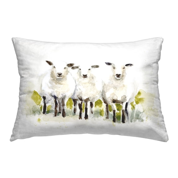 Stupell Industries Subtle Sheep Trio Decorative Printed Throw Pillow Design by Victoria Barnes