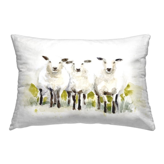 Stupell Industries Subtle Sheep Trio Decorative Printed Throw Pillow Design by Victoria Barnes