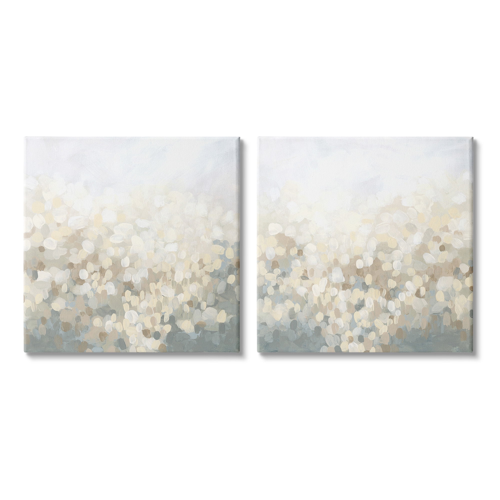 Stupell Industries Subtle Speckled Landscape Abstract Painting Gallery Wrapped Canvas Art Print Wall Art, 24 x 24, Set of 2