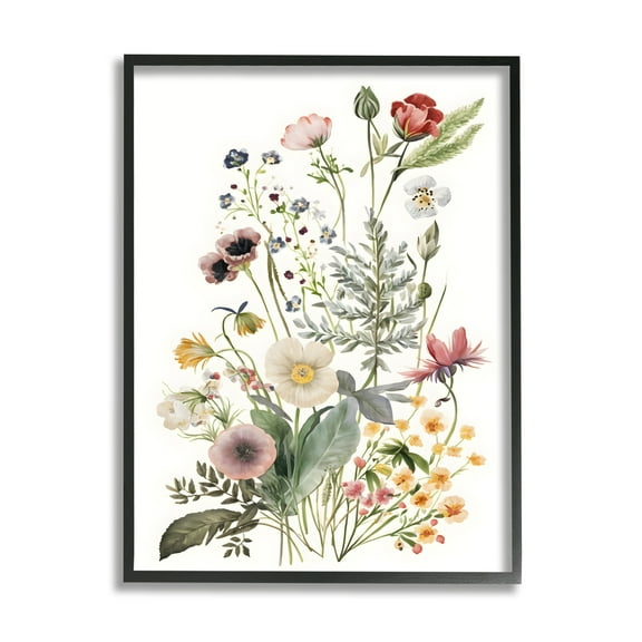 Stupell Industries Subtle Spring Blossoms Botanical & Floral Painting Black Framed Art Print Wall Art, 11 x 14