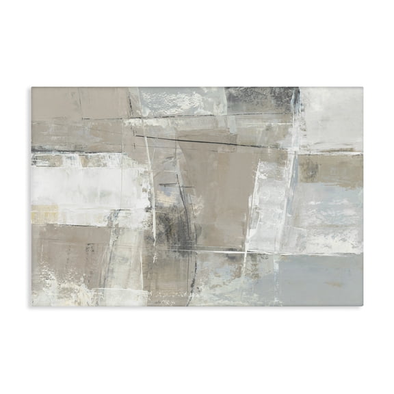 Stupell Industries Subtle Structured Neutral Abstract Abstract Painting Wrapped Canvas Canvas Art Print Wall Art, 36 x 24