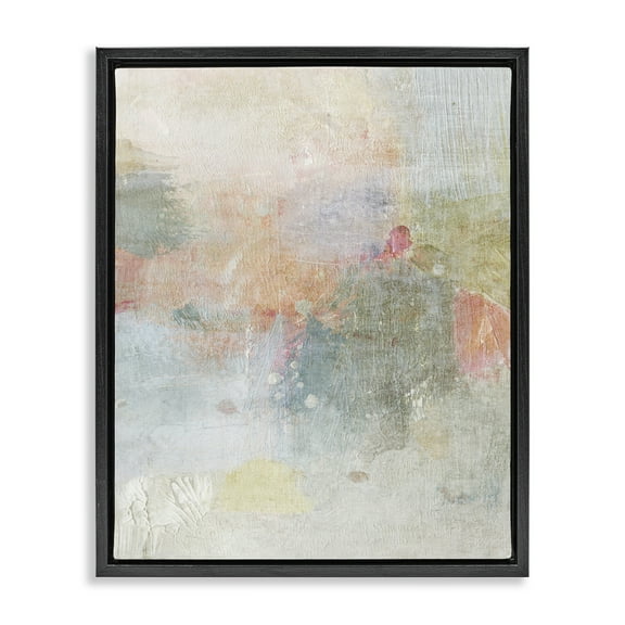 Stupell Industries Subtle Transitioning Abstract Abstract Painting Black Floater Framed Canvas Art Print Wall Art, 17 x 21