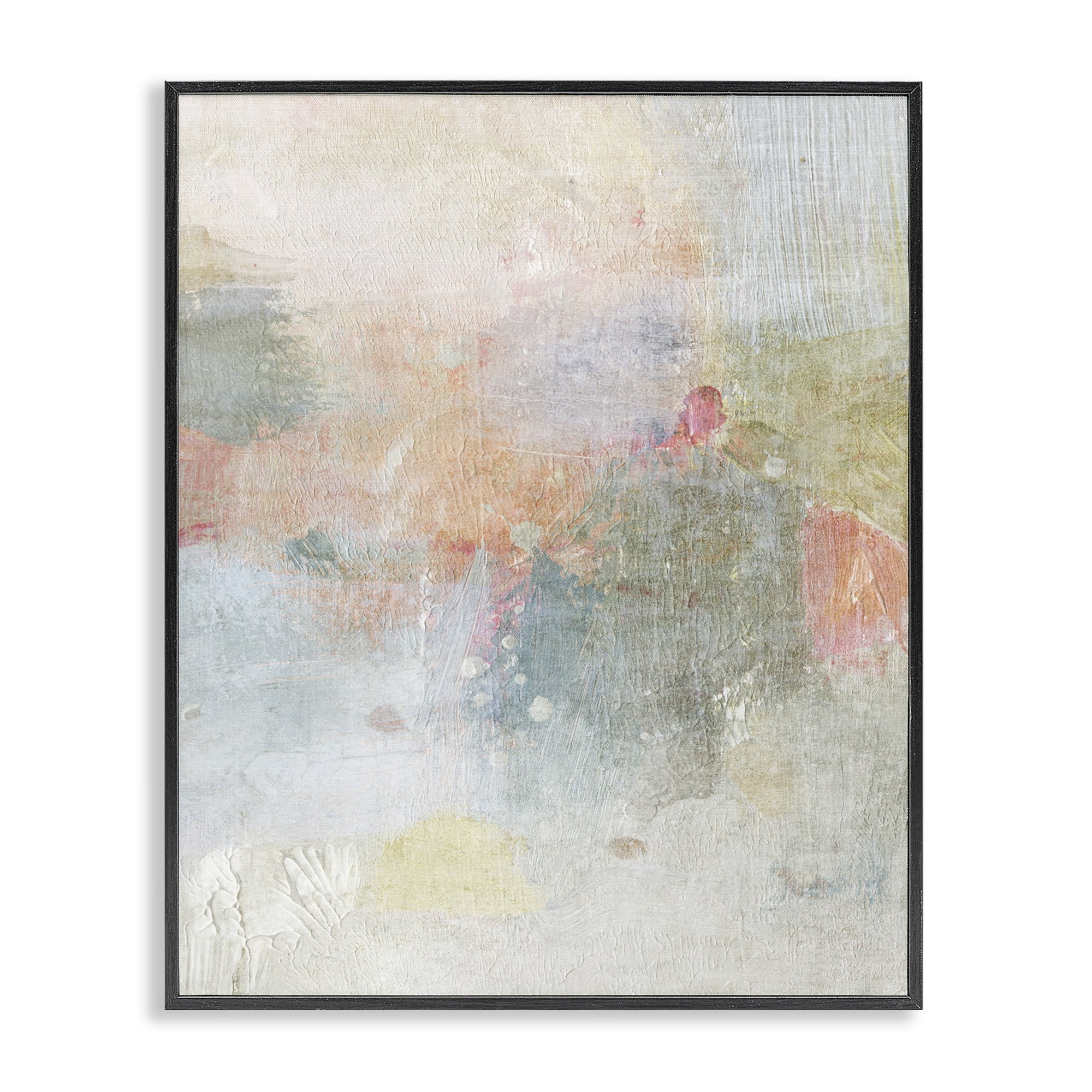 Stupell Industries Subtle Transitioning Abstract Abstract Painting Black Framed Art Print Wall Art, 16 x 20