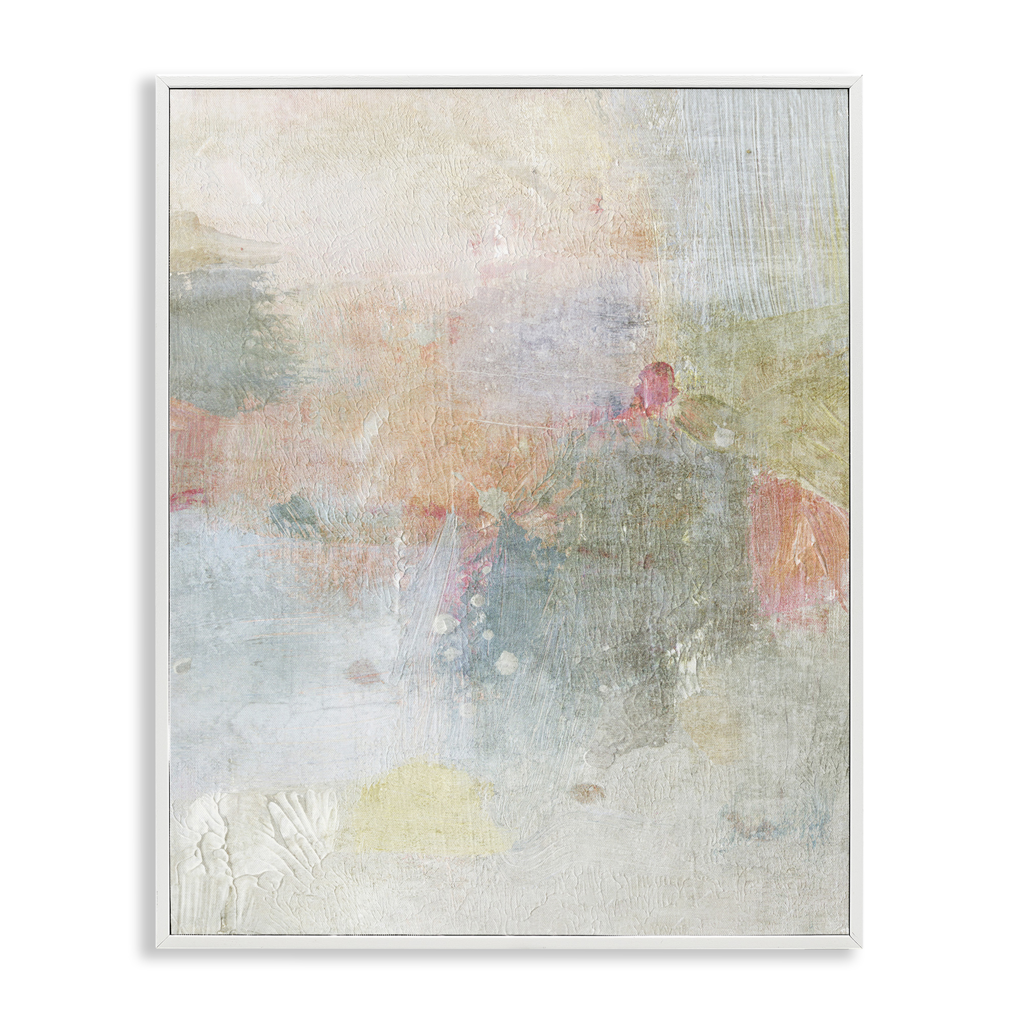 Stupell Industries Subtle Transitioning Abstract Abstract Painting White Framed Art Print Wall Art, 11 x 14
