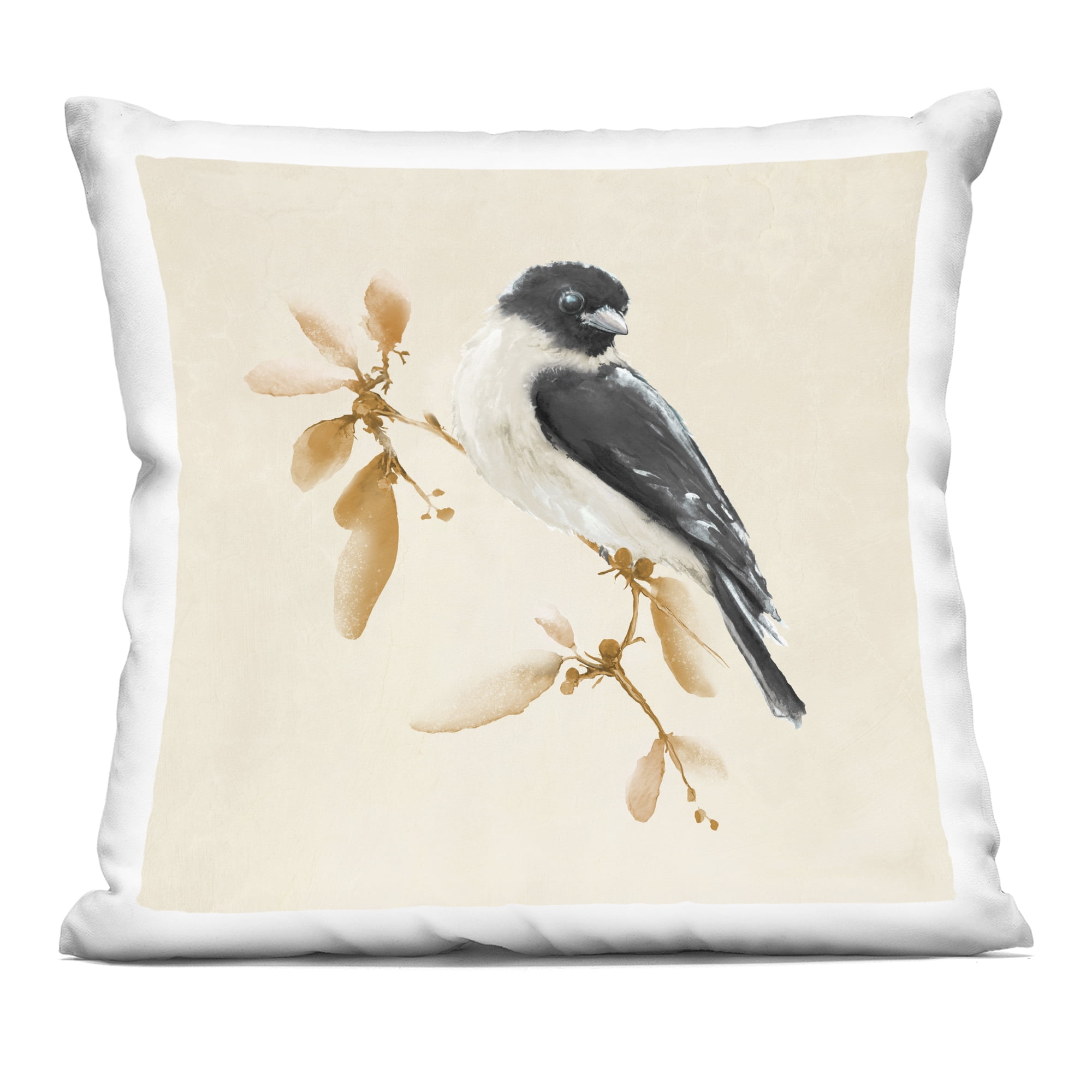 Stupell Industries Subtle Watercolor Chickadee Decorative Printed Throw Pillow, design by Diannart