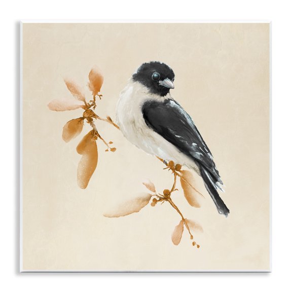 Stupell Industries Subtle Watercolor Chickadee Wall Plaque Art, design by Diannart