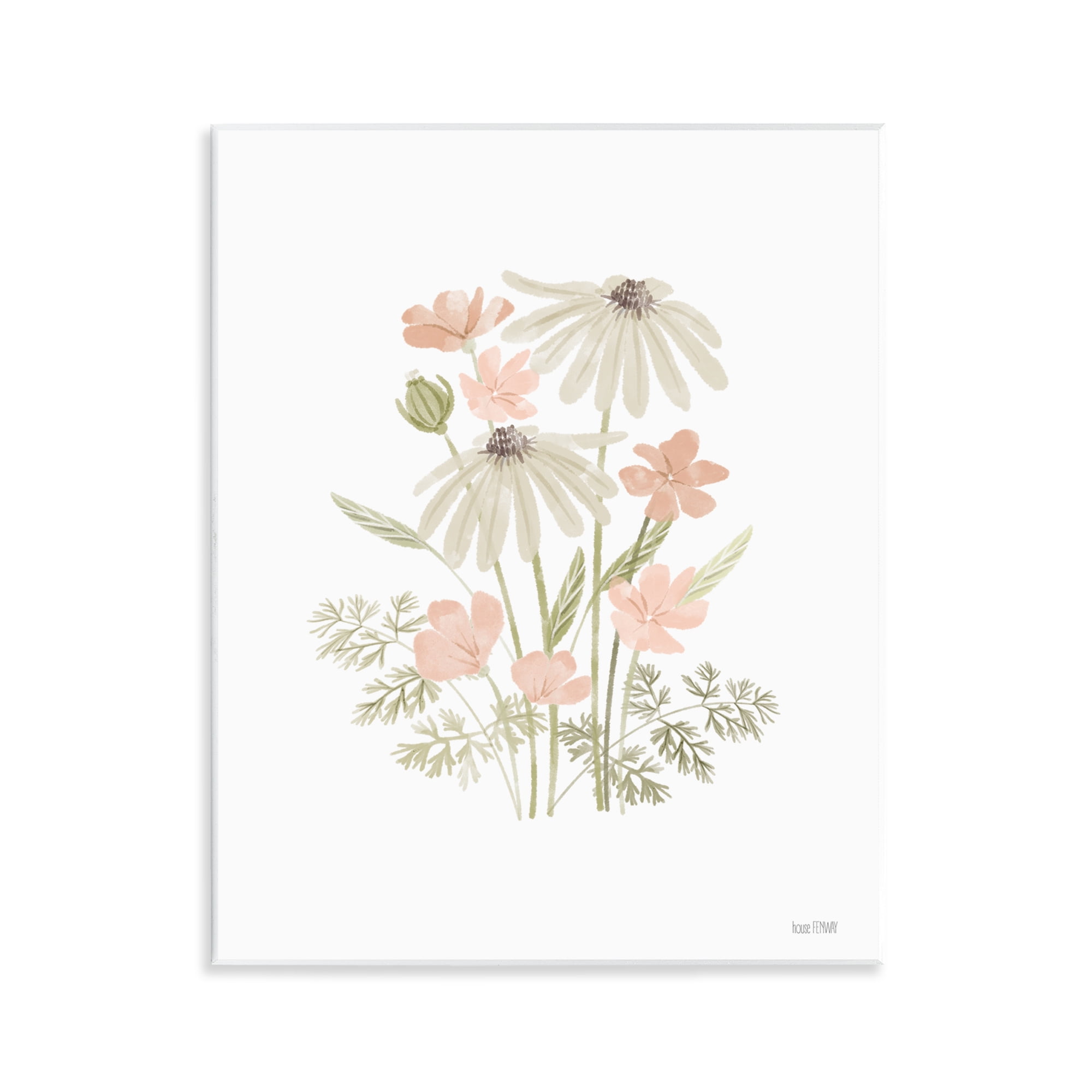 Stupell Industries Subtle Wild Blooms Plants & Flowers Painting Unframed Art Print Wall Art, 11 x 14