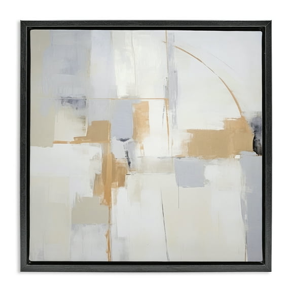 Stupell Industries Subtle Yellow Visionary Black Framed Floater Canvas Wall Art design by Irena Orlov, 18 x 18