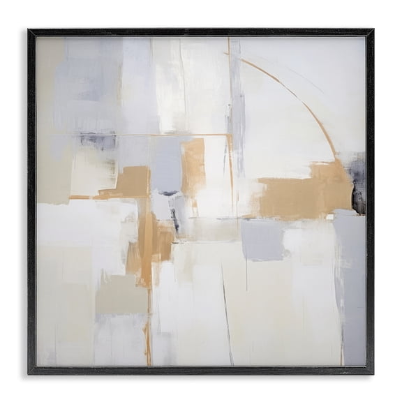 Stupell Industries Subtle Yellow Visionary Black Framed Giclee Art design by Irena Orlov, 12 x 12