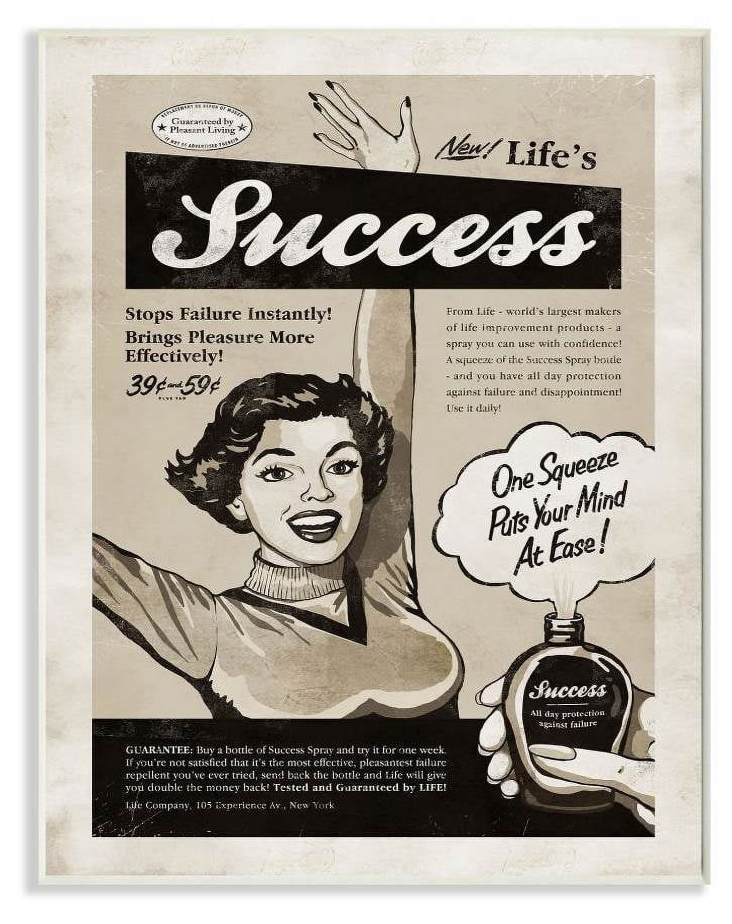 Stupell Industries Success Spray Vintage Comic Wall Art by Ester