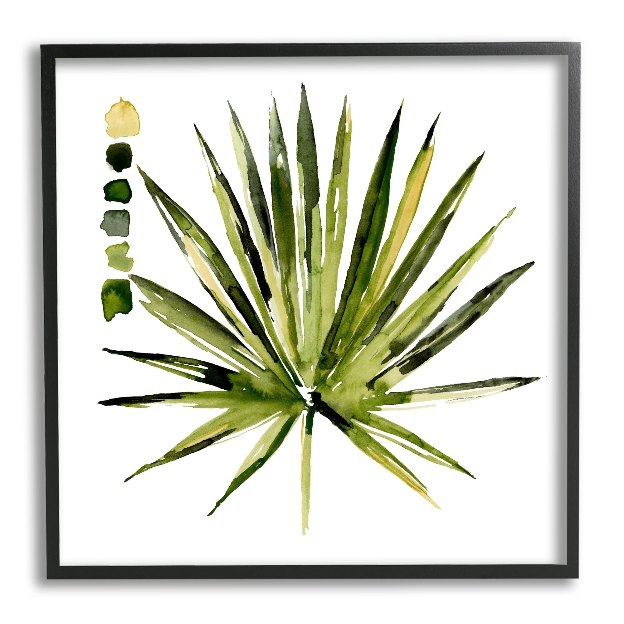 Stupell Industries Succulent Aloe Plant Spiky Leaves Abstract Paint Scale,17 x 30, Design by Jennifer Paxton Parker