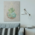 thumbnail image 1 of Stupell Industries Succulent Basket Gold Gray Watercolor Pattern Painting Canvas Wall Art by Ziwei Li, 1 of 5