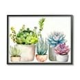 thumbnail image 1 of Stupell Industries Succulent Plants Floral Nature Botanical & Floral Painting Black Framed Art Print Wall Art, 1 of 5