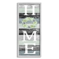 thumbnail image 1 of Stupell Industries Succulent Wreath Welcome Home Sign Green Black, 13 x 30,Design by Kimberly Allen, 1 of 8