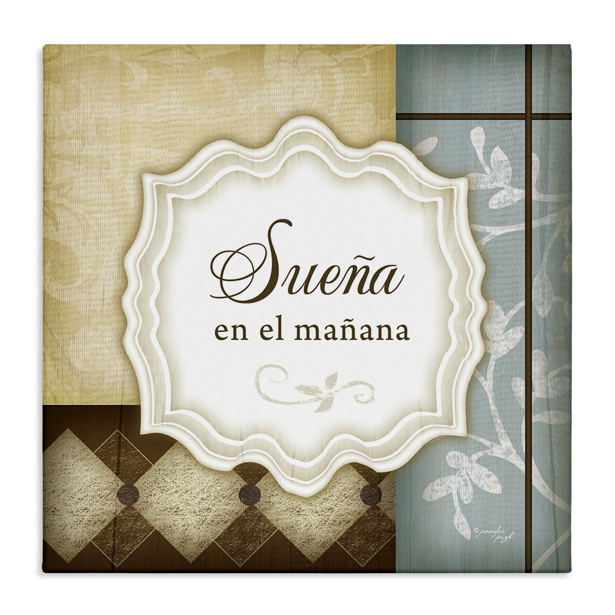 Stupell Industries Sueña en el Mañana Inspirational Quotes & Sayings Painting Wrapped Canvas Art Print Wall Art, 36 x 36