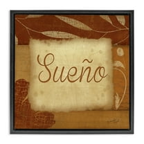Stupell Industries Sueño con Flores Tradicionales Typography and Symbols Painting Black Floater Framed Art Print Wall Art, 18 x 18