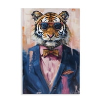 Stupell Industries Suited Tiger Modern Fashion Animals Painting Unframed Art Print Wall Art, 10 x 15