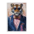thumbnail image 1 of Stupell Industries Suited Tiger Modern Fashion Animals Painting White Framed Art Print Wall Art, 16 x 24, 1 of 8